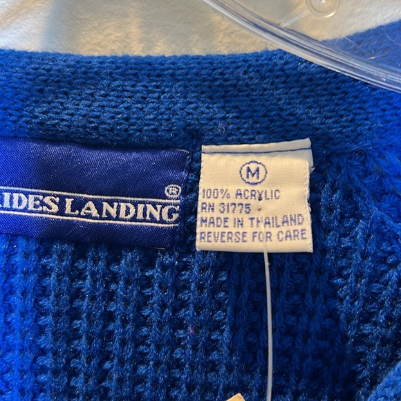 Vintage Bradlees royal blue sweater with tags size M Prides Landing - Picture 7 of 8